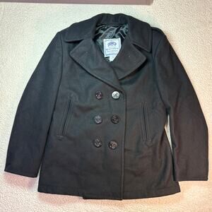 DSCP Quarterdeck Overcoat WM 10S HEAVY Black Navy Pea Wool Sterlingwear Boston